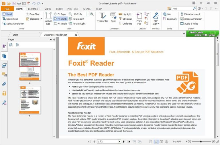 foxit pdf reader free download for windows 7