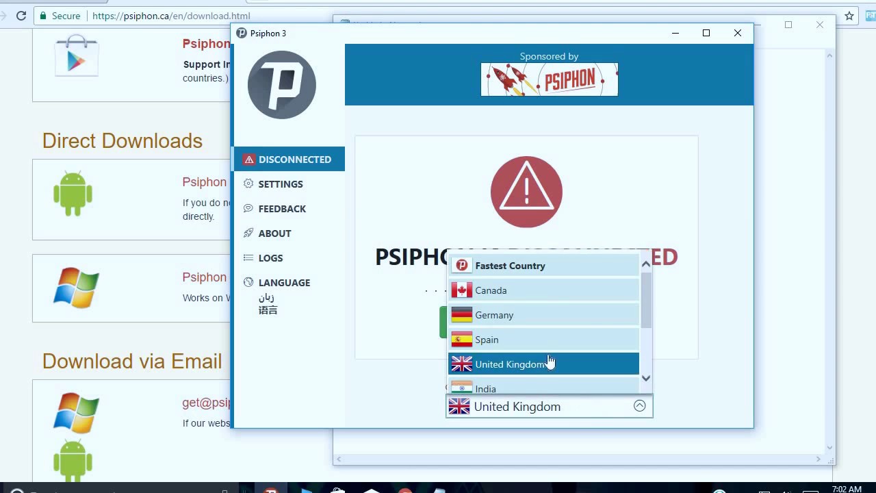 Psiphon VPN 3.180 instal the new for windows