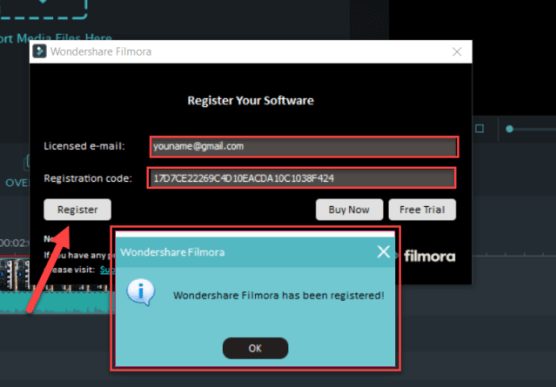 wondershare filmora 7.5.0 registration code